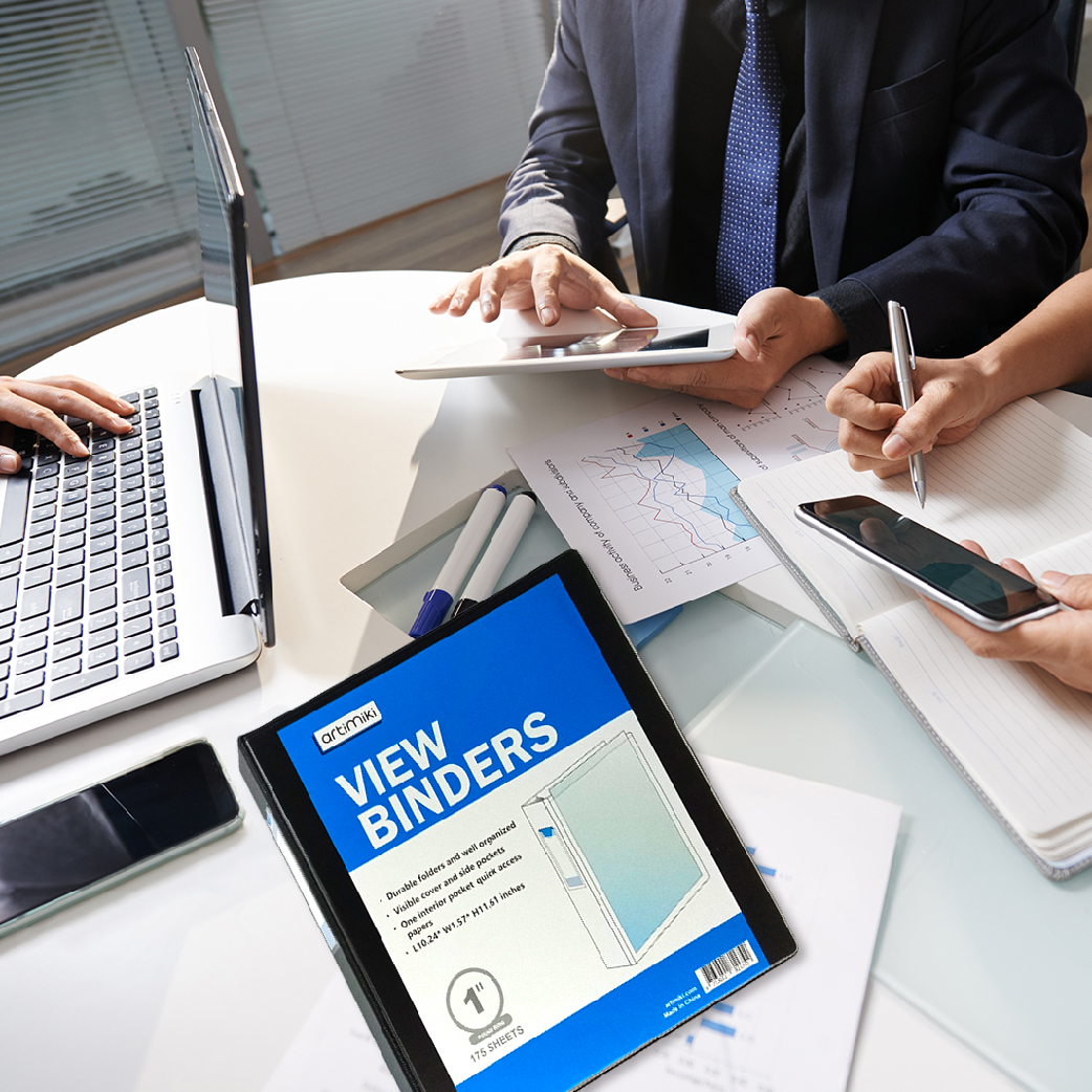 1" 3 o-ring black ring binder