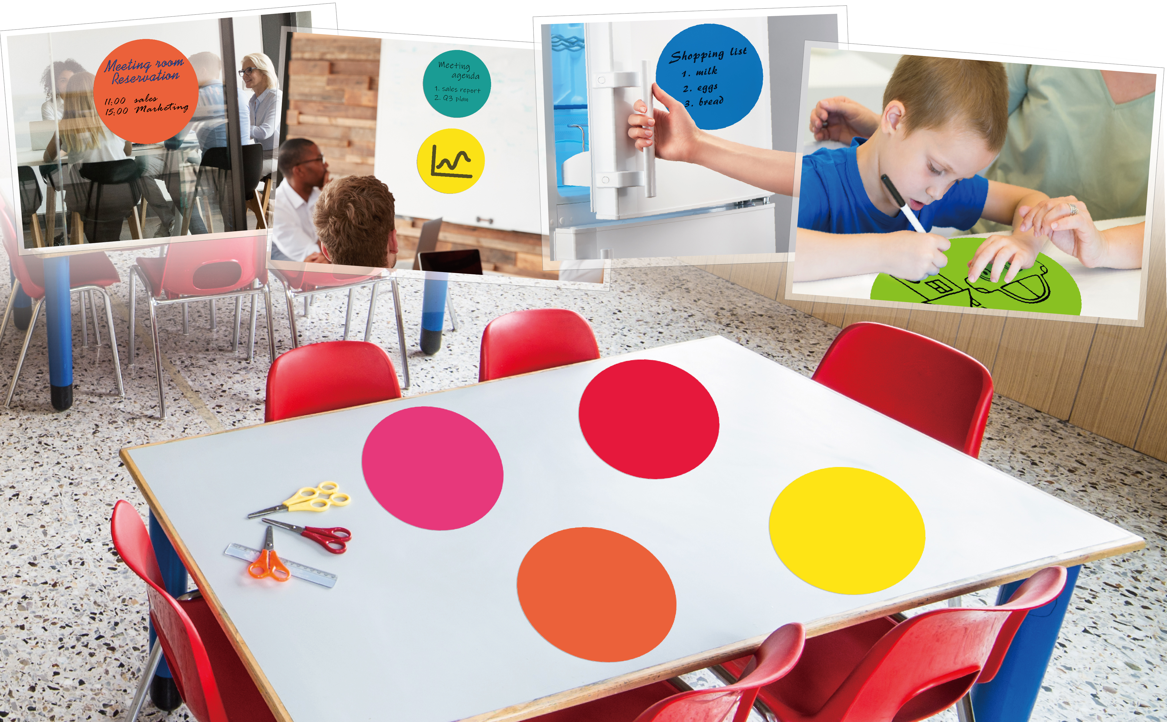dry erase dot stickers for classroom desktop home office