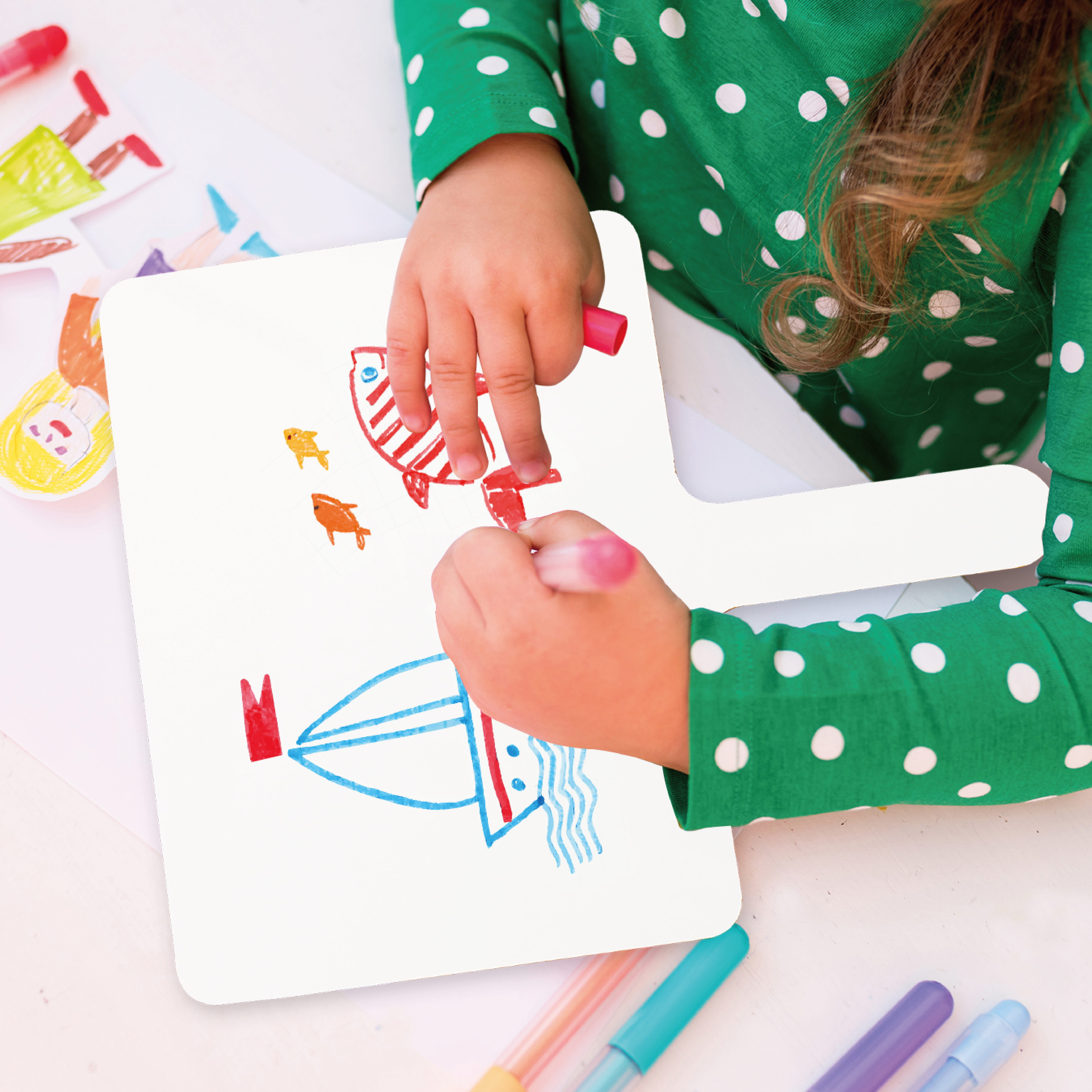 dry erase paddle white board for writing and drawing