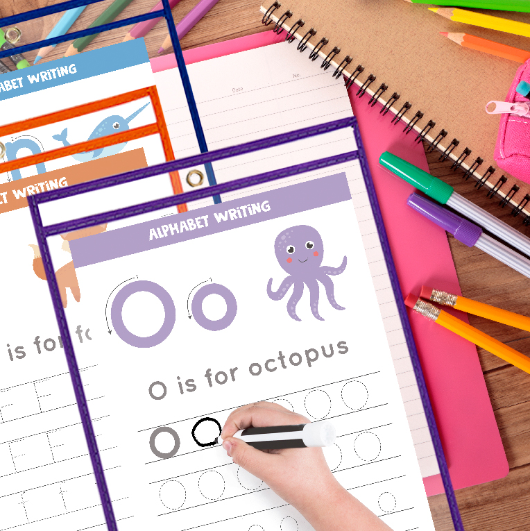 durable dry erase sleeves for school classroom